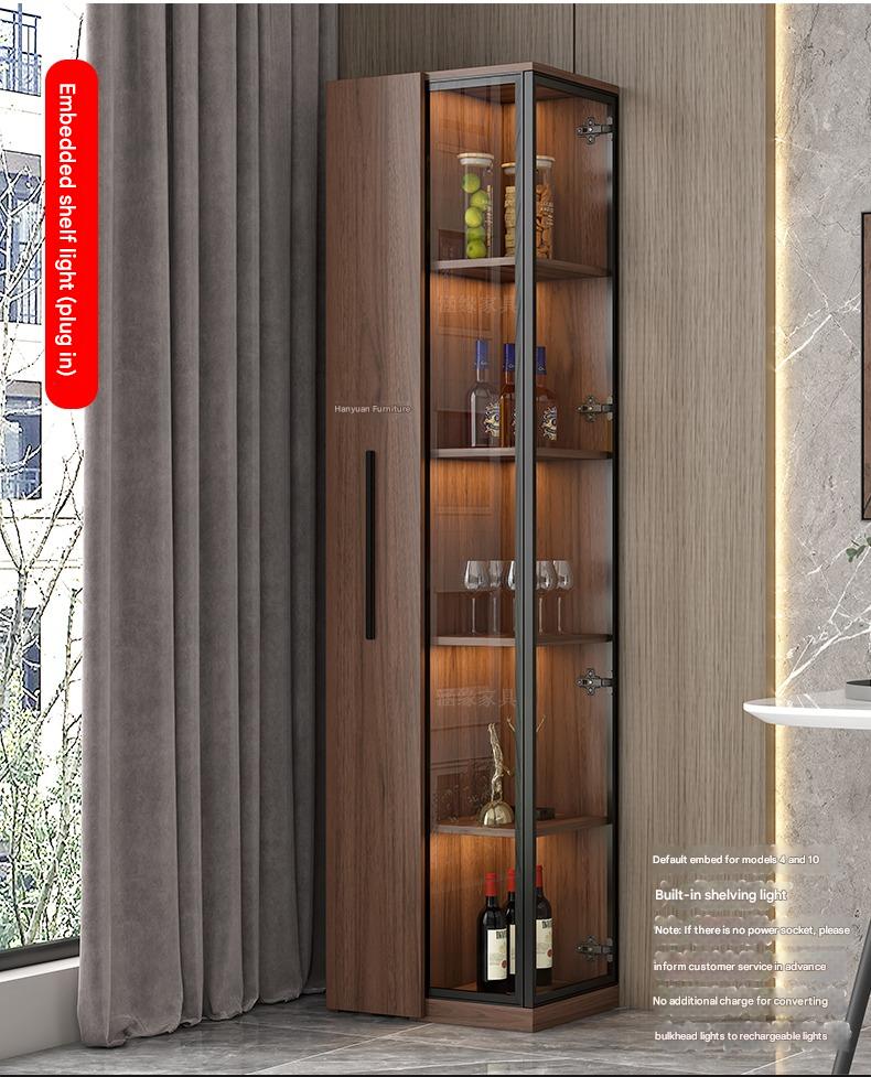 Corner Wine Cabinet Living Room Wall Display Cabinet Triangle Cabinet Household Medieval Style Dining Side Cabinet Locker