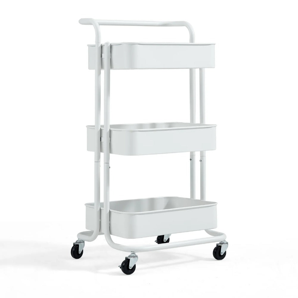 Linsay Strata 3-Tier Trolley, White