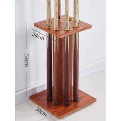 Sports Studio 8-hole Solid Wood Composite Wood Rotating Multi-function Cue Rack/mahogany Color