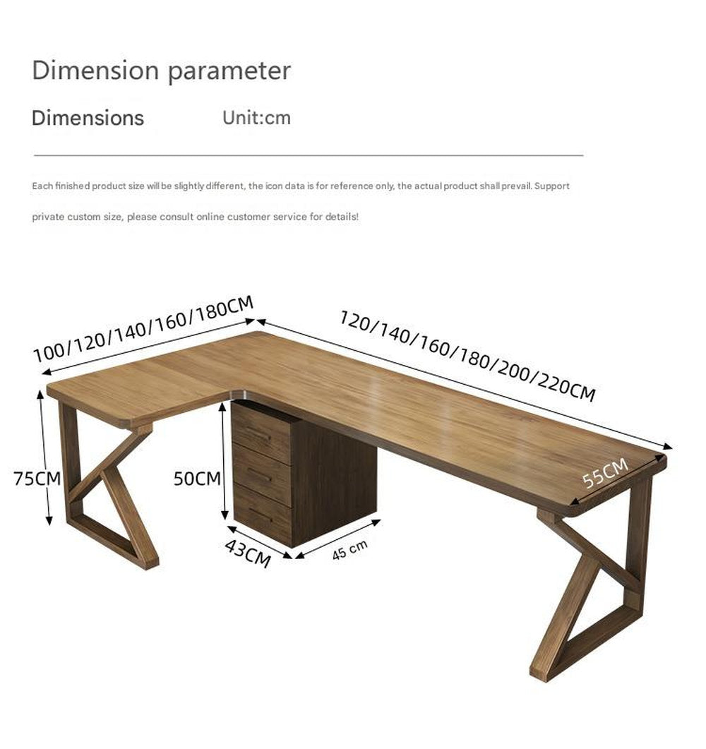 All Solid Wood Computer Desktop Table Corner Desk Writing Desk Bedroom Workbench Study Table