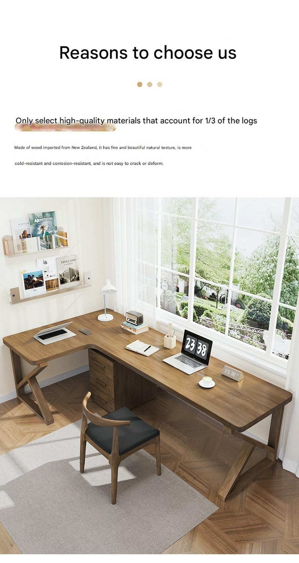 All Solid Wood Computer Desktop Table Corner Desk Writing Desk Bedroom Workbench Study Table