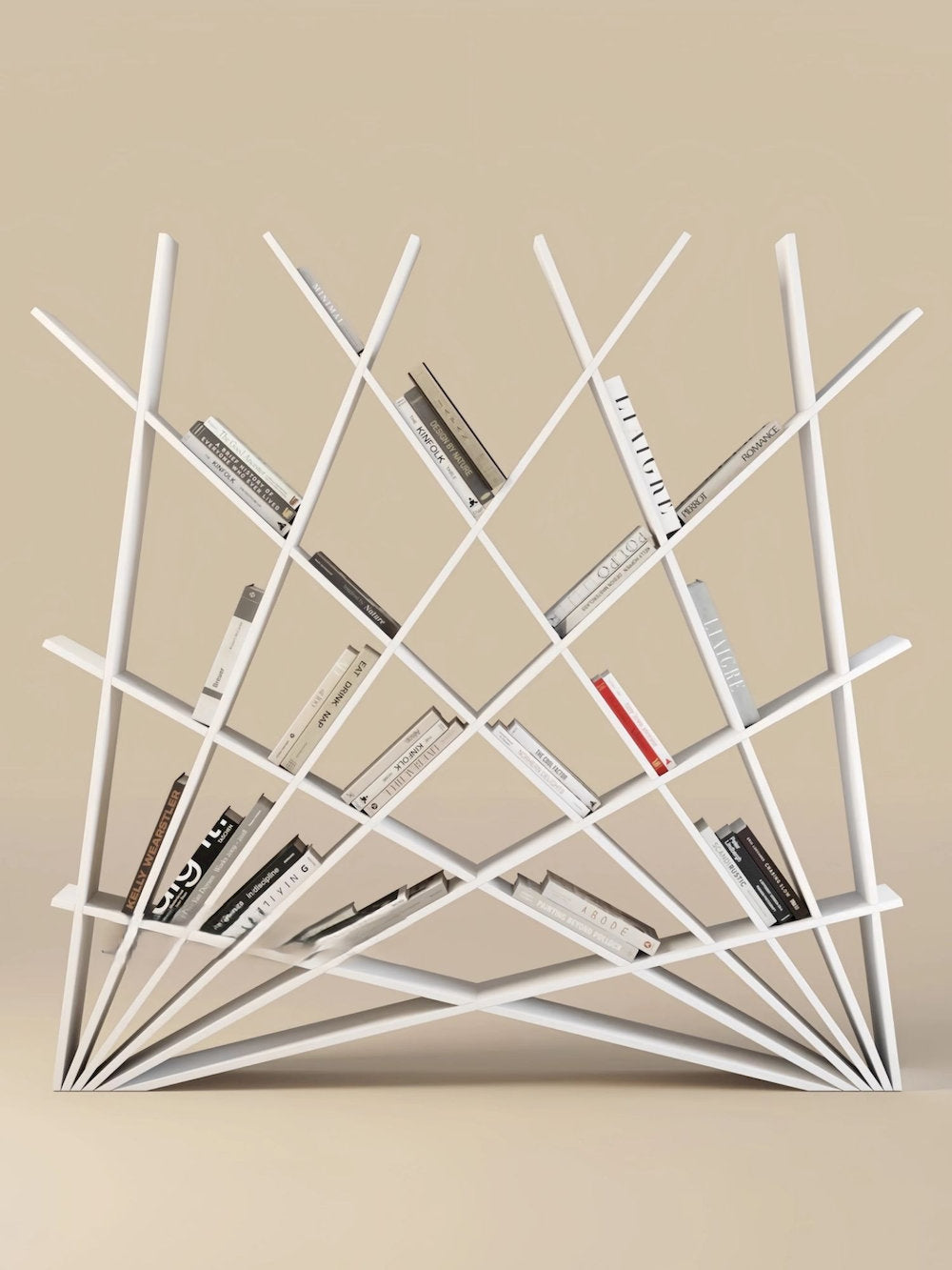 Italian Minimalist Paint Bookshelf Bookcase Floor Shelf Living Room Wall Display Rack Storage Rack Storage Rack Partition