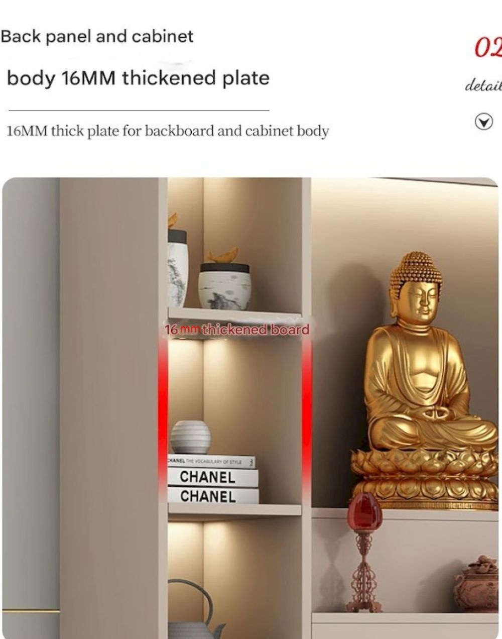 Modern Chinese Altar Cabinet | Luxury Buddha Shrine for Home