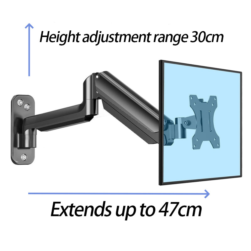 Homelements Single Table Gas Spring Desk Stand and Monitor Arm with Single Steel Monitor Mount SY-MA05