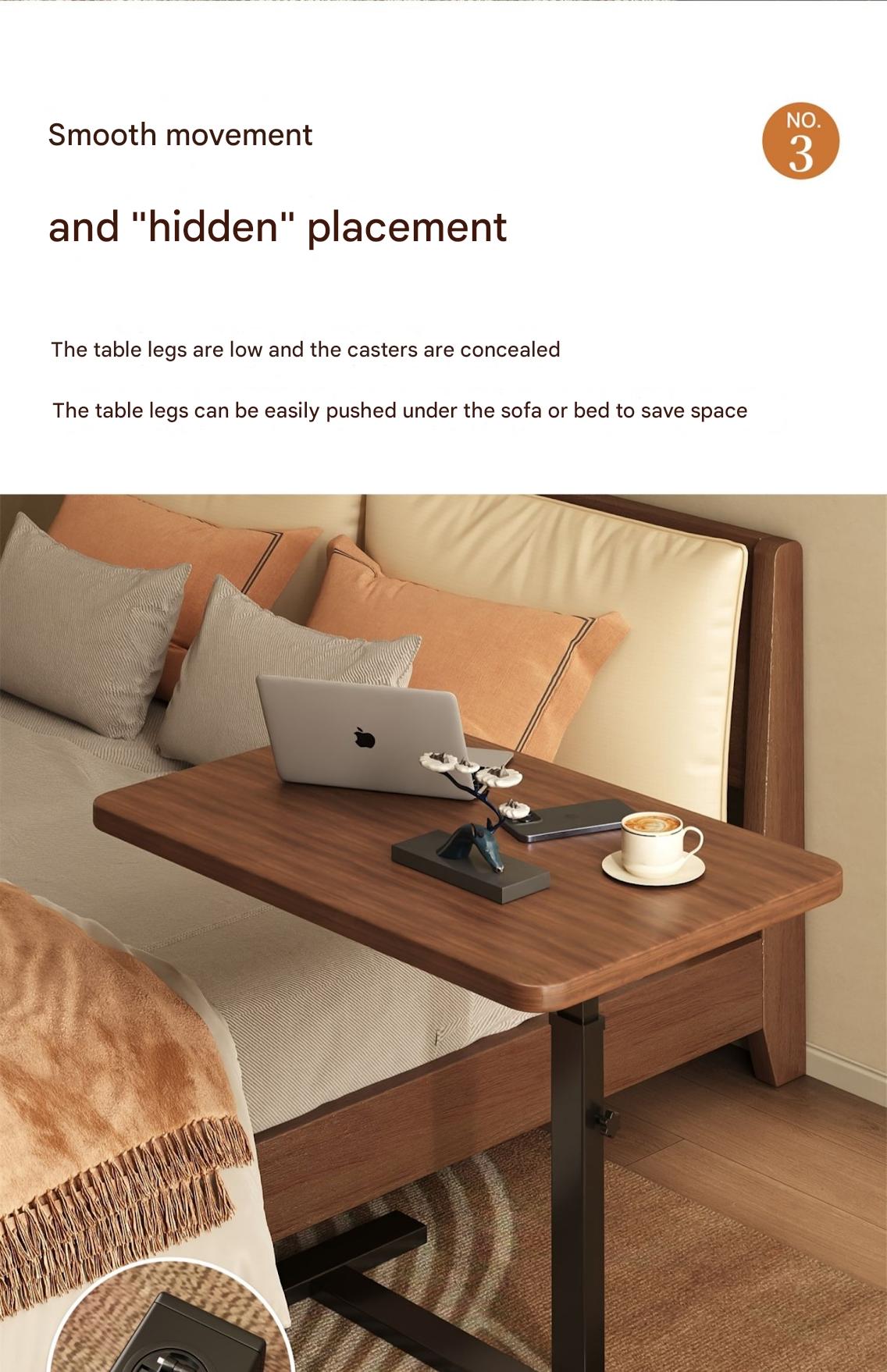 Bedside Table Removable Lifting Computer Table Living Room Sofa Side Folding Table Desk Home Bedroom Bedside Study Table Writing Table Removable Table Girls Small Simple Rental Table