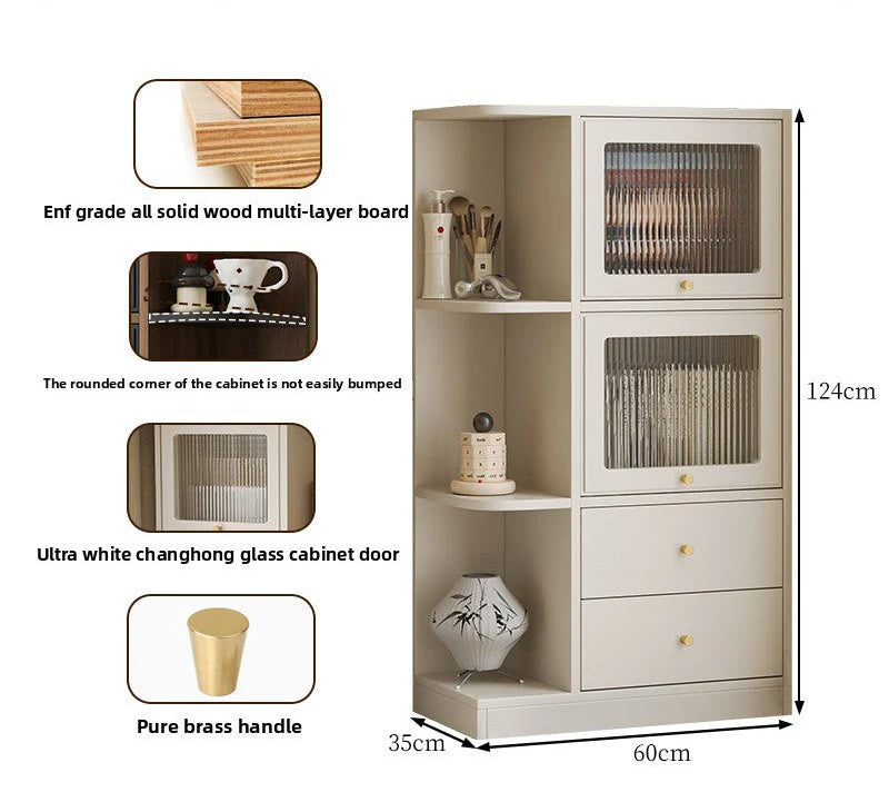 Bay Window Storage Cabinet with Drawers – Multi-Purpose Bedroom, Balcony & Living Room Organizer