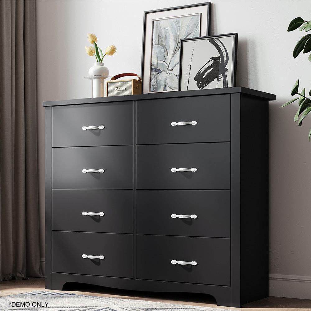 Linsay Chest of 8-drawer Cabinet Black