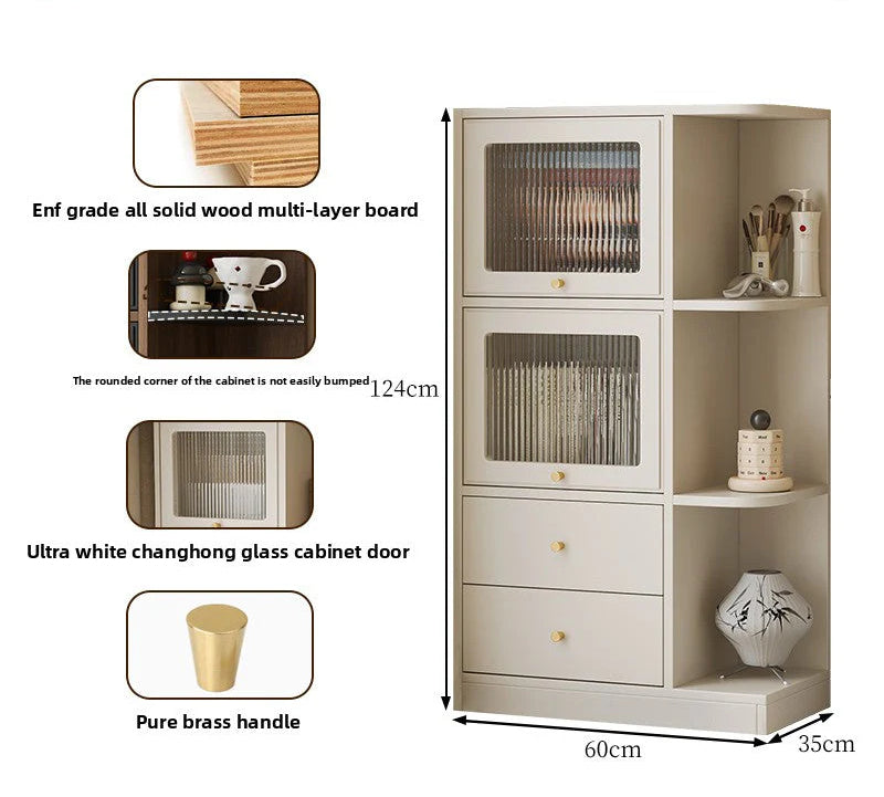 Bay Window Storage Cabinet with Drawers – Multi-Purpose Bedroom, Balcony & Living Room Organizer