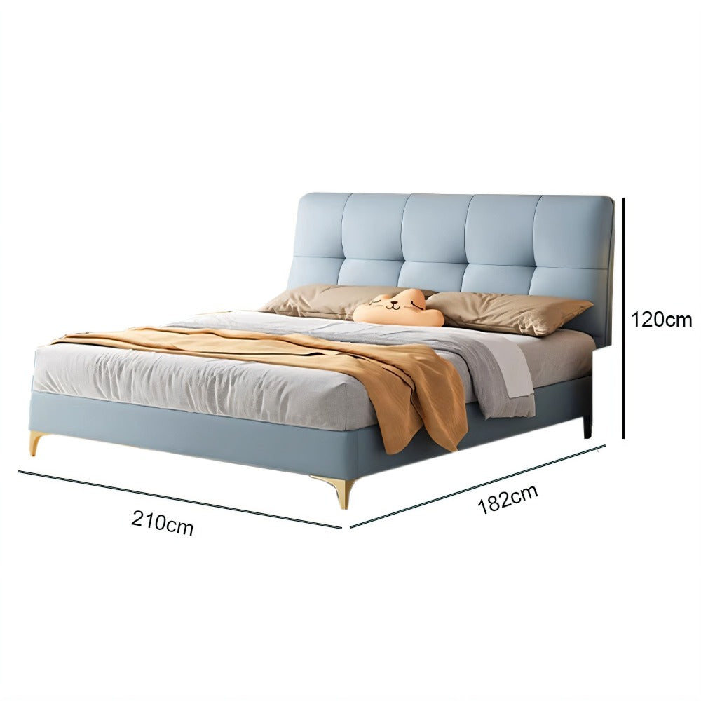 Homelements Cream Style Children's Bed 1.5 Meters and 1.8 Meters Boys and Girls Princess Soft Bed Master Bedroom Modern Simple Solid Wood Frame Bed