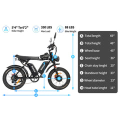 Sports studio City Ease Snow Bike 20 Inch Electric Bike Electric Bike Battery-Q20 Pro