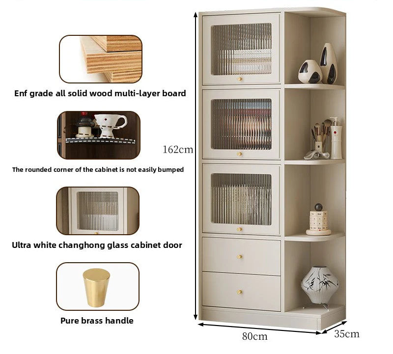 Bay Window Storage Cabinet with Drawers – Multi-Purpose Bedroom, Balcony & Living Room Organizer
