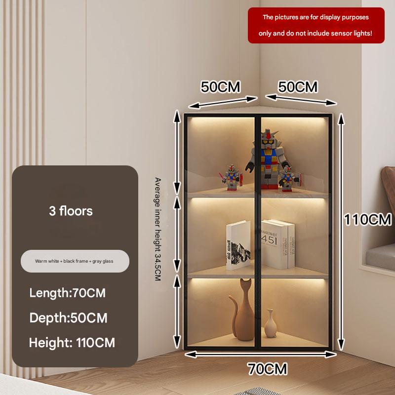 Simple Light Luxury Corner Cabinet Corner Triangle Right Angle Corner Corner Rack Living Room Bedroom Storage Floor Against The Wall