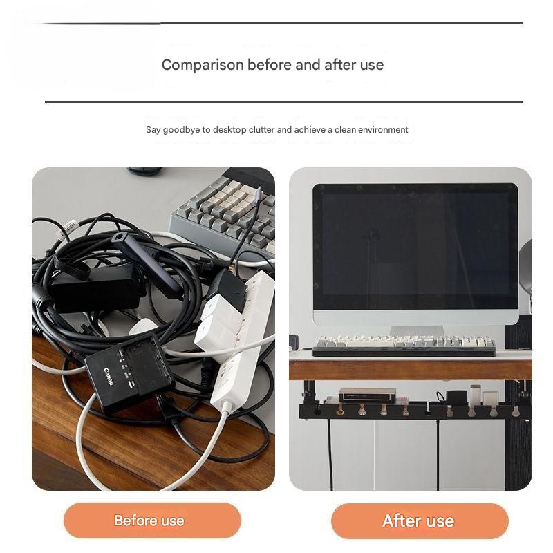 No Punching Under The Table, Cable Manager, Desktop Wiring Artifact, Power Cord Rack Slot, Line Finishing Box, Wire Socket Storage