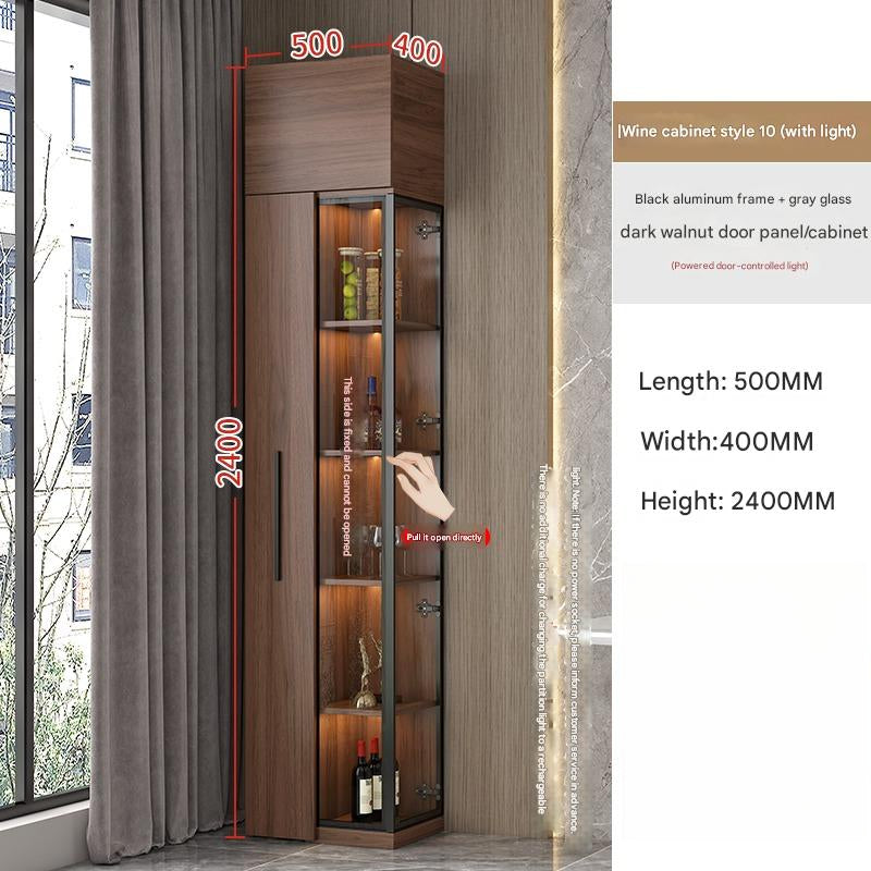 Corner Wine Cabinet Living Room Wall Display Cabinet Triangle Cabinet Household Medieval Style Dining Side Cabinet Locker