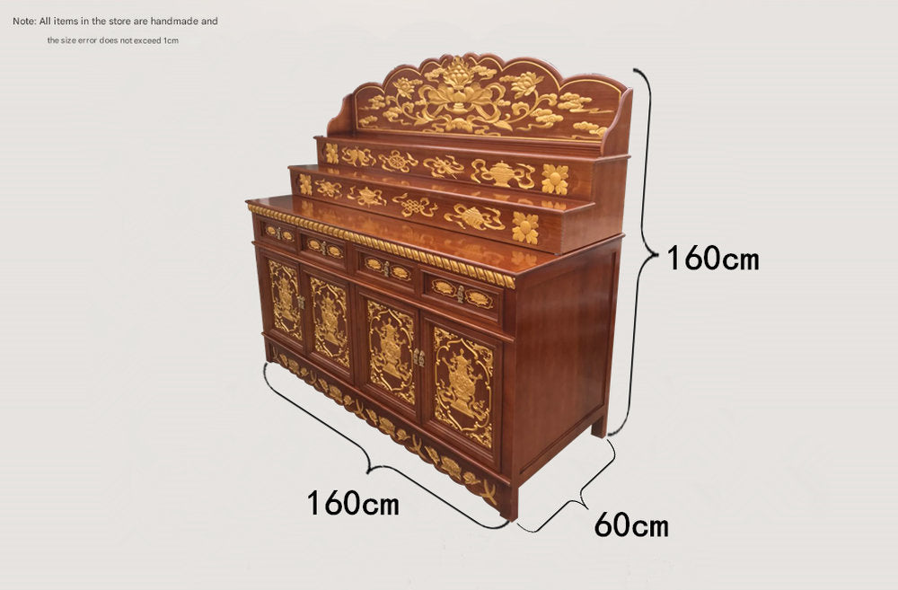 3-Tier Buddhist Altar Table | Modern Wood Home Shrine