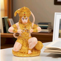 Creative Hindu Resin Kneel on One Knee Hero Monkey Hanuman Sculpture