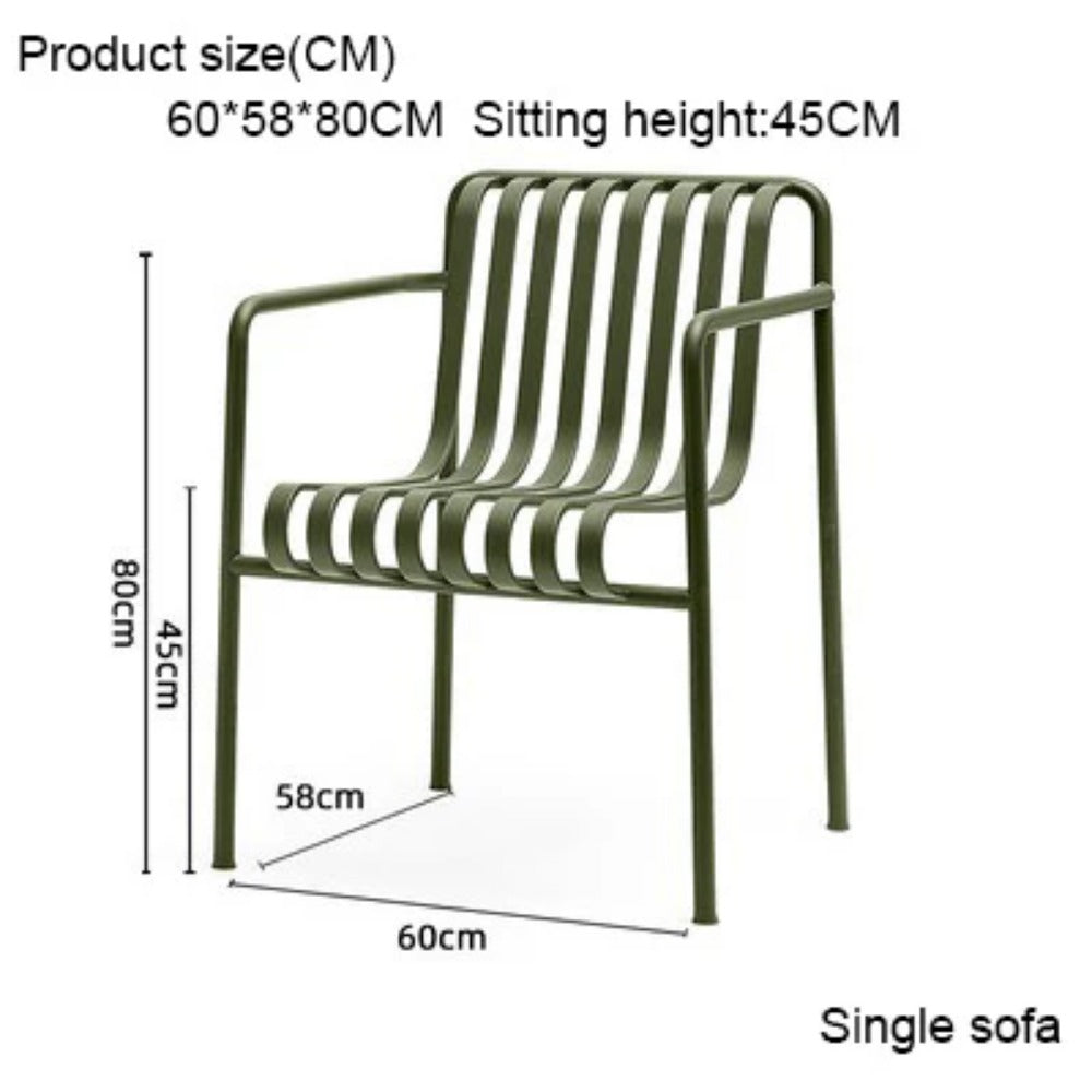 Homelements  Outdoor eisure simple wrought Iron Table and Chair Combination/Internet Celebrity restaurant B&B home balcony Table and Chair/courtyard Outdoor Dining Table