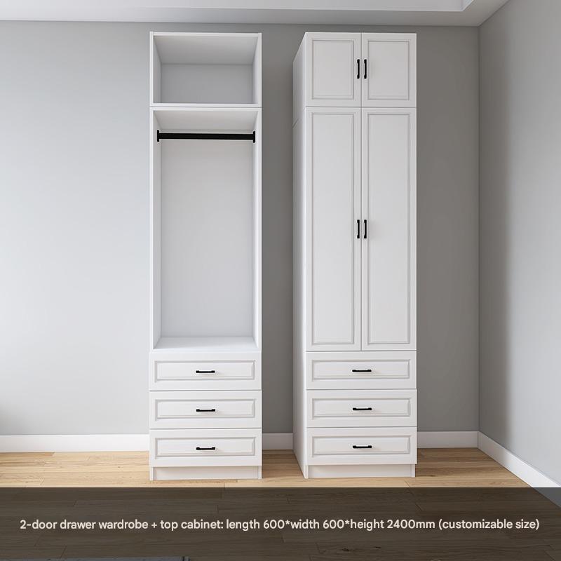 Corner Wardrobe Household Bedroom Small Apartment Solid Wood 90 Degree Master Bedroom Corner 7-character L-shaped Corner Wardrobe Combination Storage