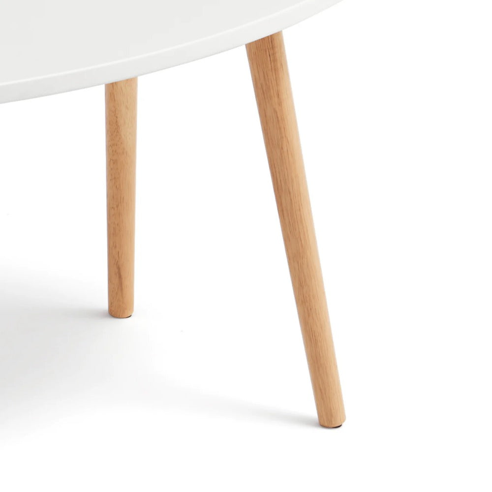 Linsay Juniper Side Table, Small, Natural & White