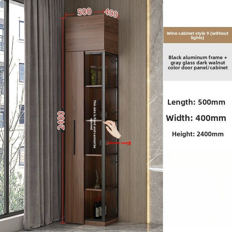 Corner Wine Cabinet Living Room Wall Display Cabinet Triangle Cabinet Household Medieval Style Dining Side Cabinet Locker