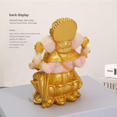 Creative Resin Crafts Indian Elephant Trunk God Home Living Room Office Desktop Ornament