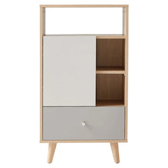 Linsay Juniper Storage Cabinet, Grey&White&Natural