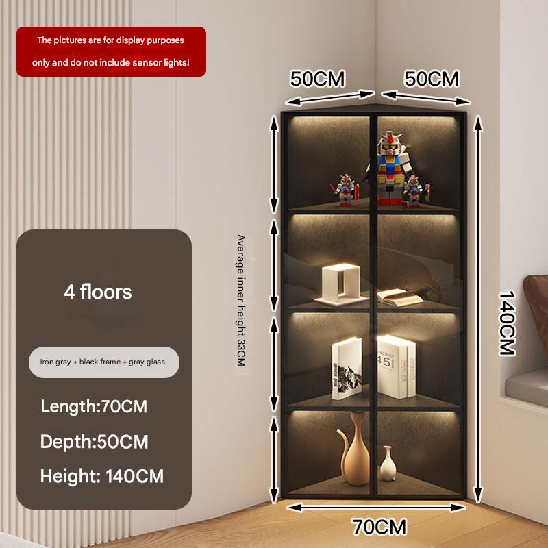 Simple Light Luxury Corner Cabinet Corner Triangle Right Angle Corner Corner Rack Living Room Bedroom Storage Floor Against The Wall
