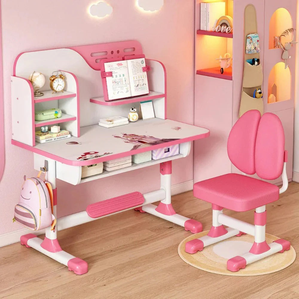 Children's Desk and Chair Set Pink