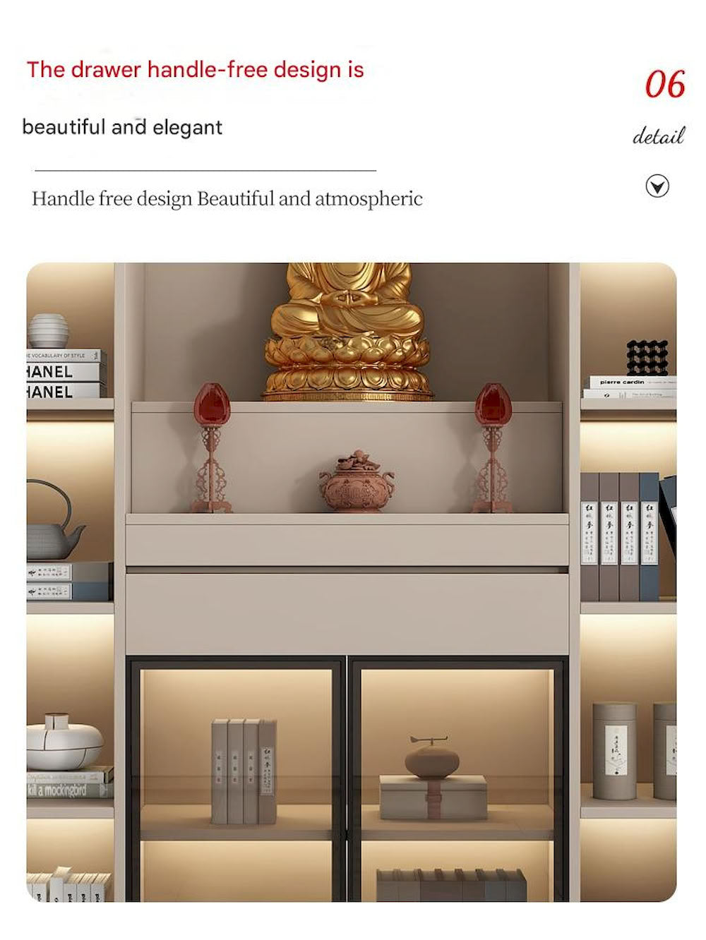Modern Chinese Altar Cabinet | Luxury Buddha Shrine for Home