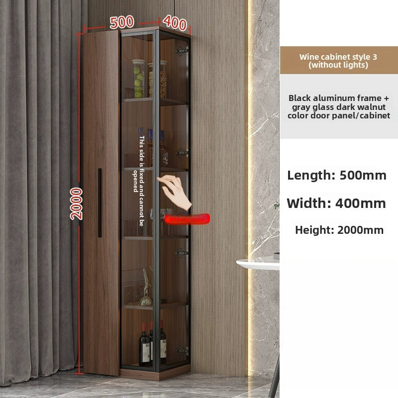Corner Wine Cabinet Living Room Wall Display Cabinet Triangle Cabinet Household Medieval Style Dining Side Cabinet Locker