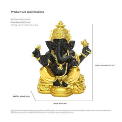 Creative Hindu Elephant God Ornament Resin Craft Ornament Modern Home Decor