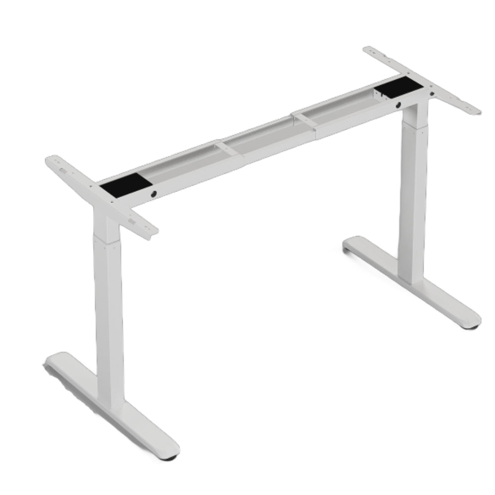 Homelements T412D 140*70cm  Dual Motor Electric Motorised Standing Desk Height Adjust Table Upward Mounting(including Small Cable Slot for Power Adapter)