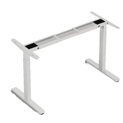 Homelements T412D  Dual Motor Electric Motorised Standing Desk Height Adjust Table Stand(without desk top) Upward Mounting Black/White(including Small Cable Slot for Power Adapter)