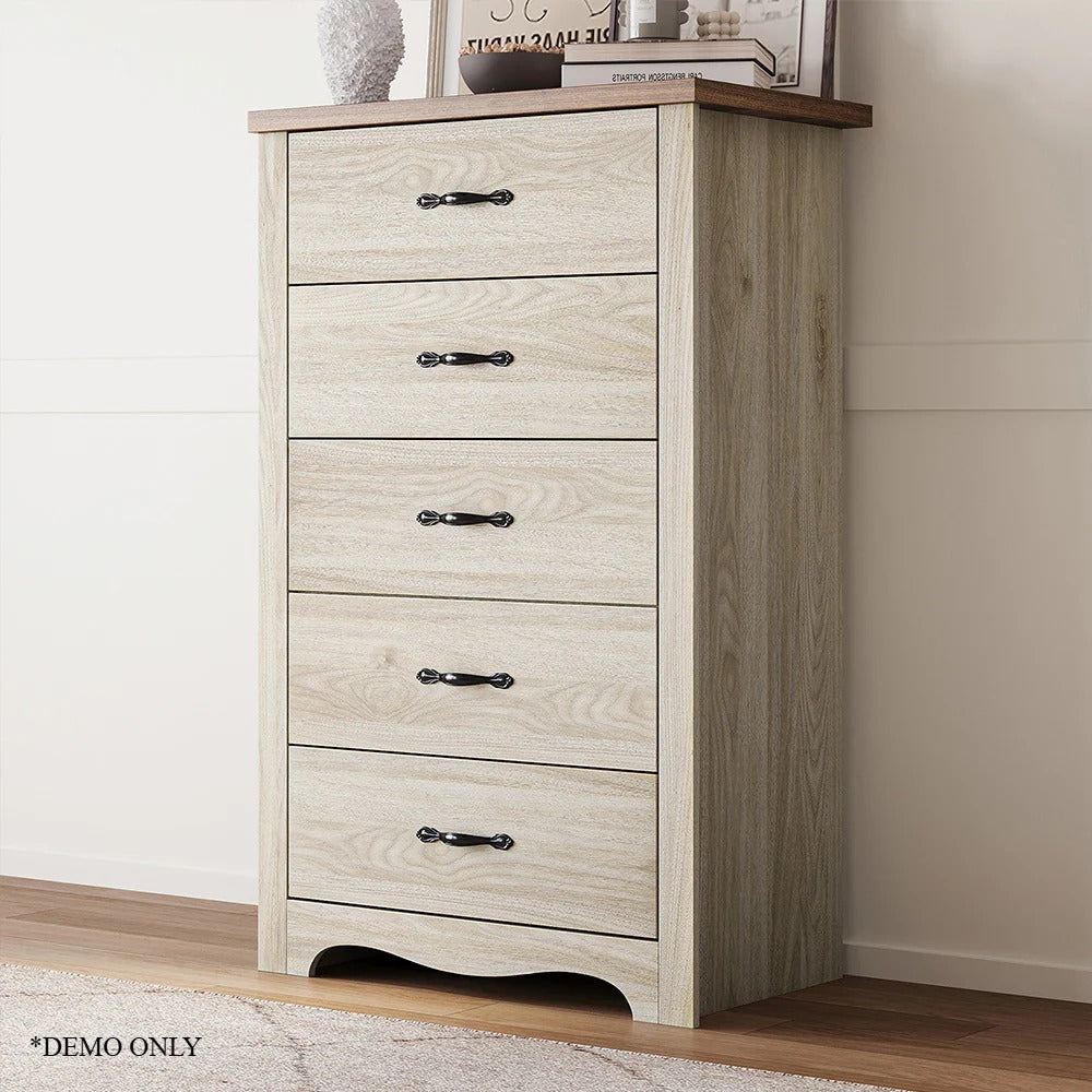 Linsay Rena 5 Drawers Black