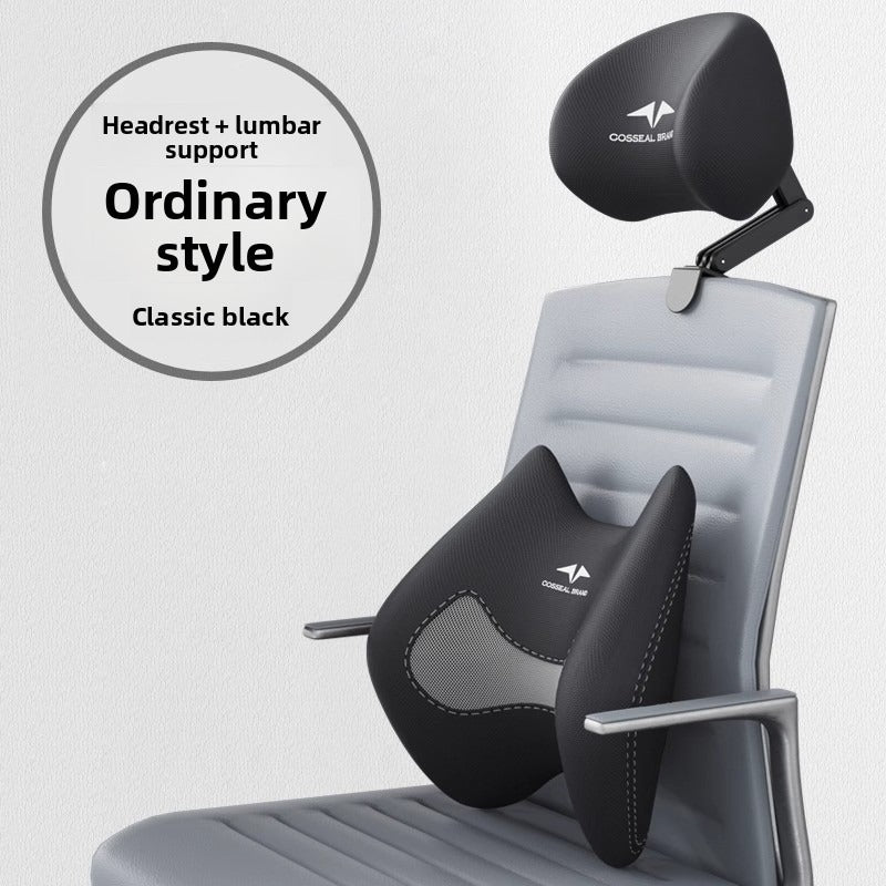 Chair Headrest Office Computer Chair Headrest Adjustable Seat Back Raised Head Support Sleeping Pillow No Punching Waist Pillow