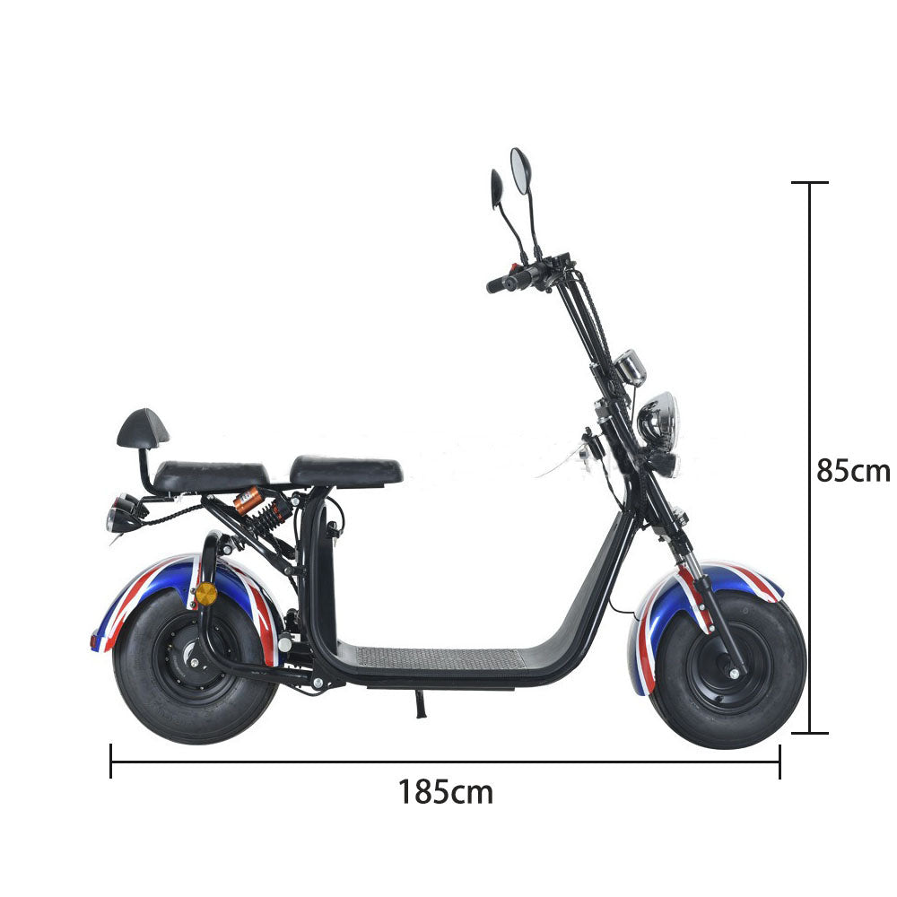 Sports Studio Harley Electric Two Wheel Scooter 1500W 60V 20A Lithium Battery CO7A