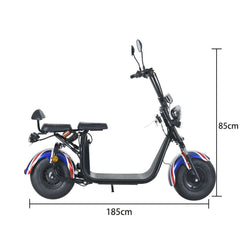 Sports Studio Harley Electric Two Wheel Scooter 1500W 60V 20A Lithium Battery CO7A