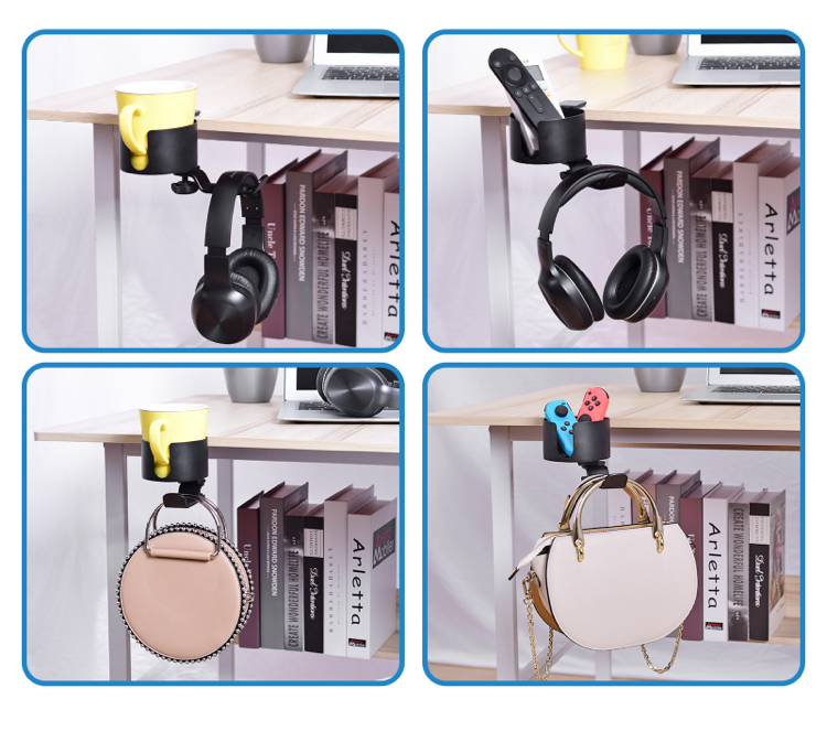 The Cup Holder By The Table, The Earphone Holder, The Rotatable Earphone Holder, The Waterproof Cup Without Punching Holes, Knocks Down