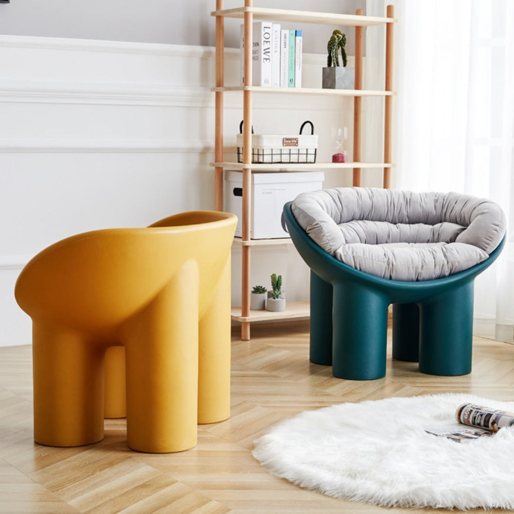 Homelements Elephant Leg Design Single Stool with Cushion