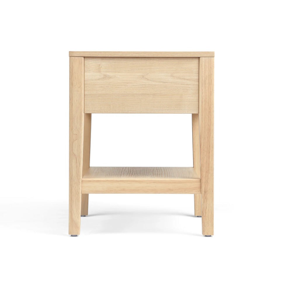 Linsay Evelyn Bedside Table, Natural&White