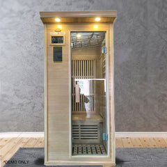 Homelements 1350W Hemlock Sauna Room Mobile Steam Room Circular Steam Room Home Adult Tourmaline Far Infrared Steam Room