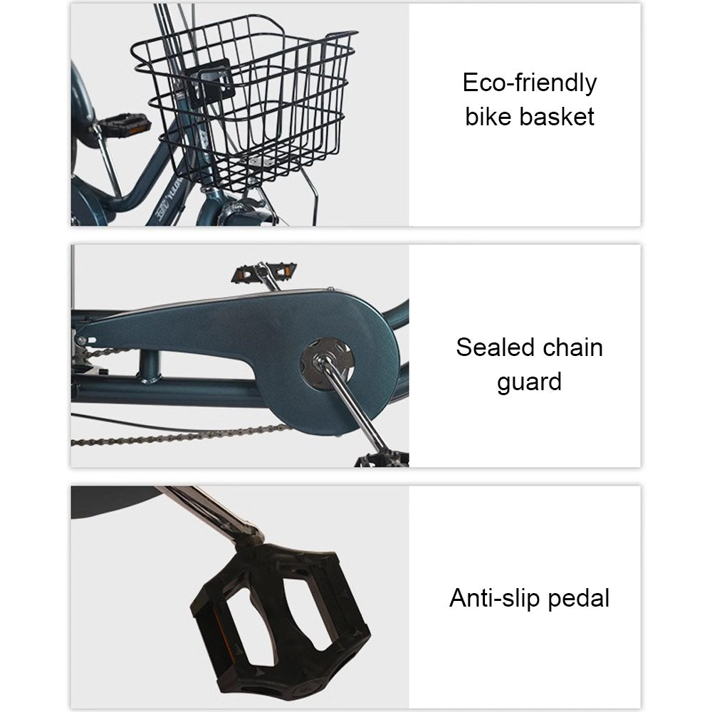 Sports Studio 16 Inch 3 Wheel Bicycle Adult Tricycle with Basket Wider Seat