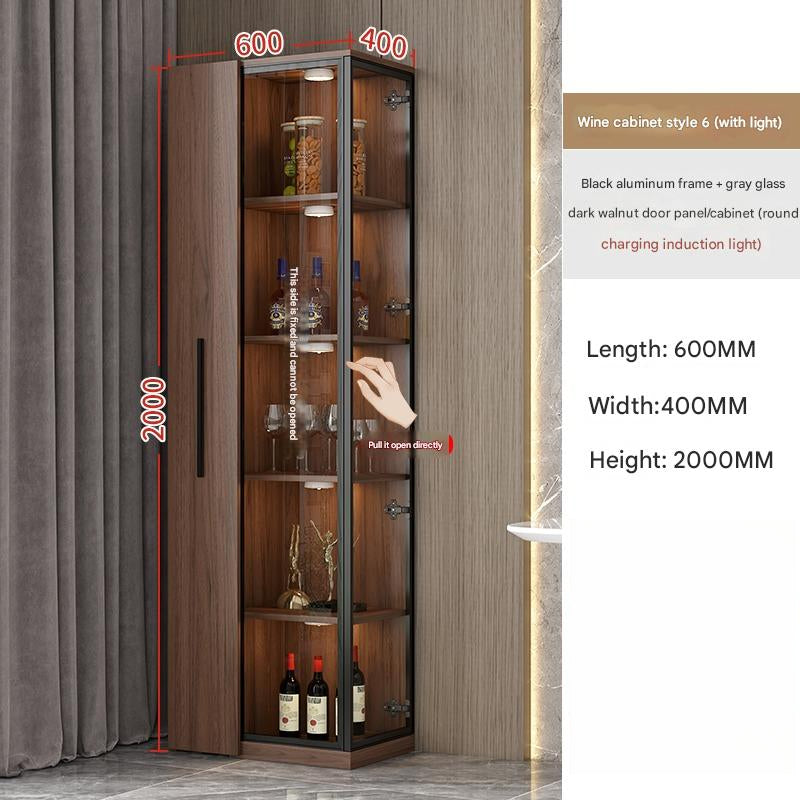 Corner Wine Cabinet Living Room Wall Display Cabinet Triangle Cabinet Household Medieval Style Dining Side Cabinet Locker