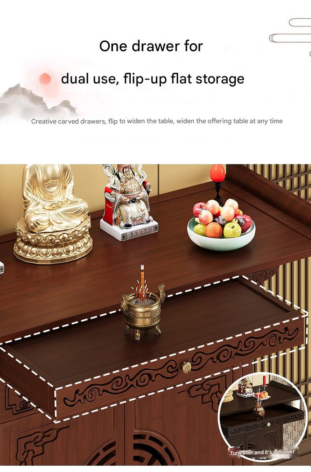 New Chinese Buddhist Shrine Vertical Cabinet Household Offering Table Simple Offering Table Shrine Shrine Cabinet