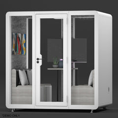 Homelements BJK-211623 Soundproof Booth Negotiation Room Mobile Silent Room Dedicated Soundproof Four-person Meeting Room Space Privacy Soundproof Room for Meeting