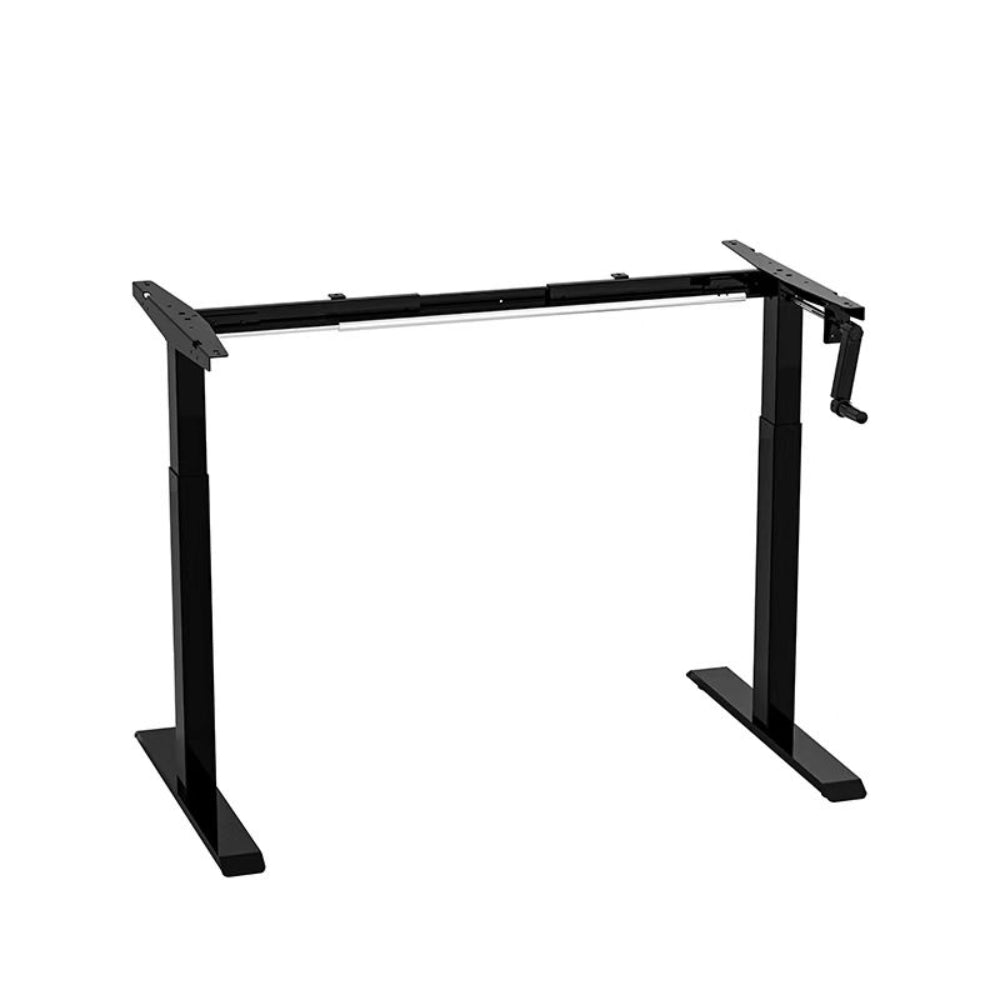 Homelements T724 Hand Standing Desk Height Adjust Table Stand(without desk top) Upward Mounting Black/White