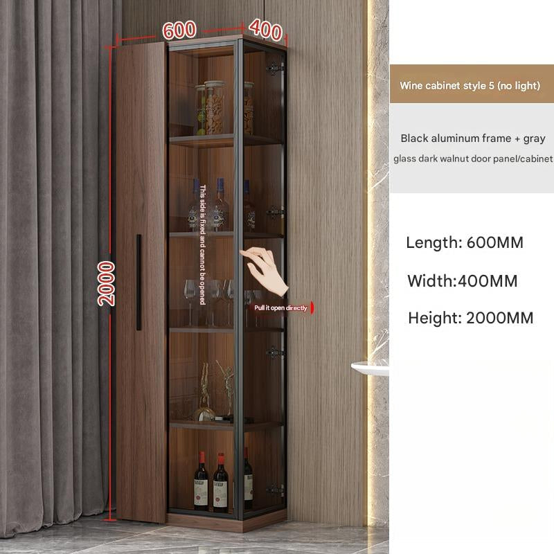 Corner Wine Cabinet Living Room Wall Display Cabinet Triangle Cabinet Household Medieval Style Dining Side Cabinet Locker