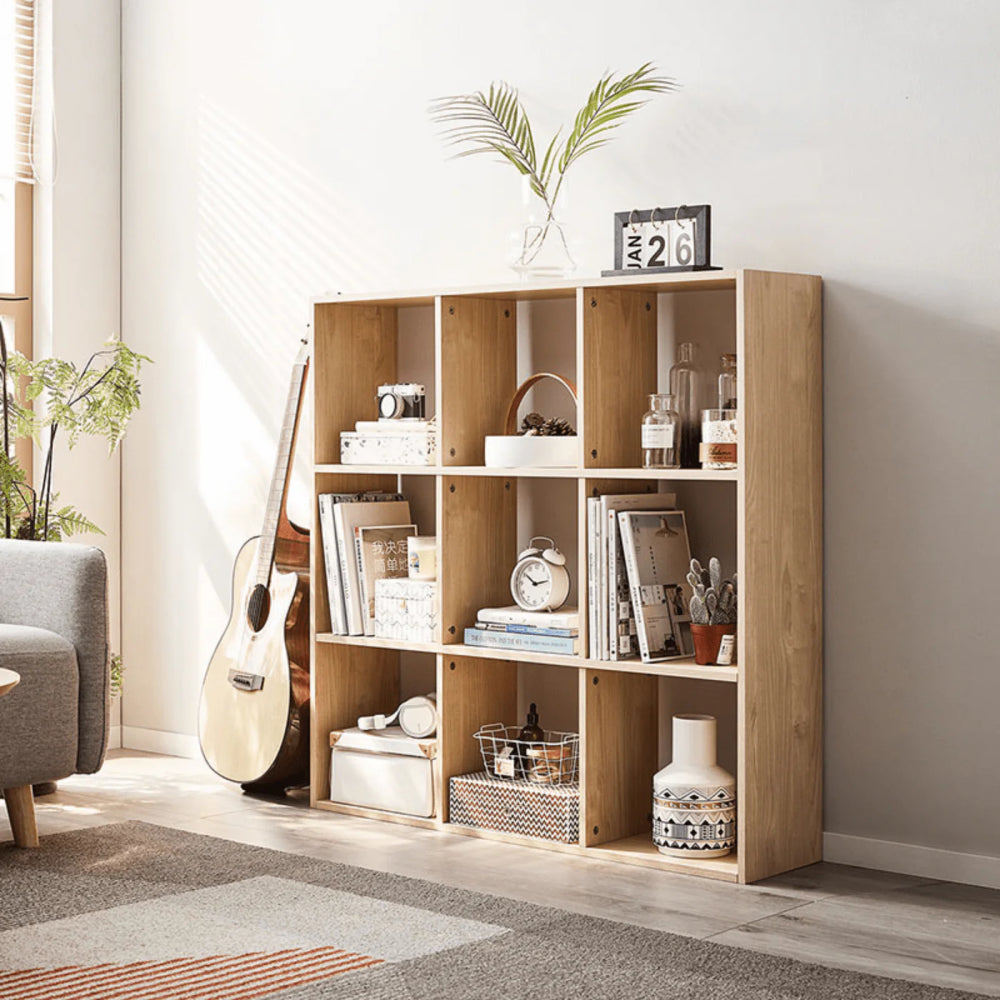 Linsay Geo 9 Cube Bookshelf , Natural