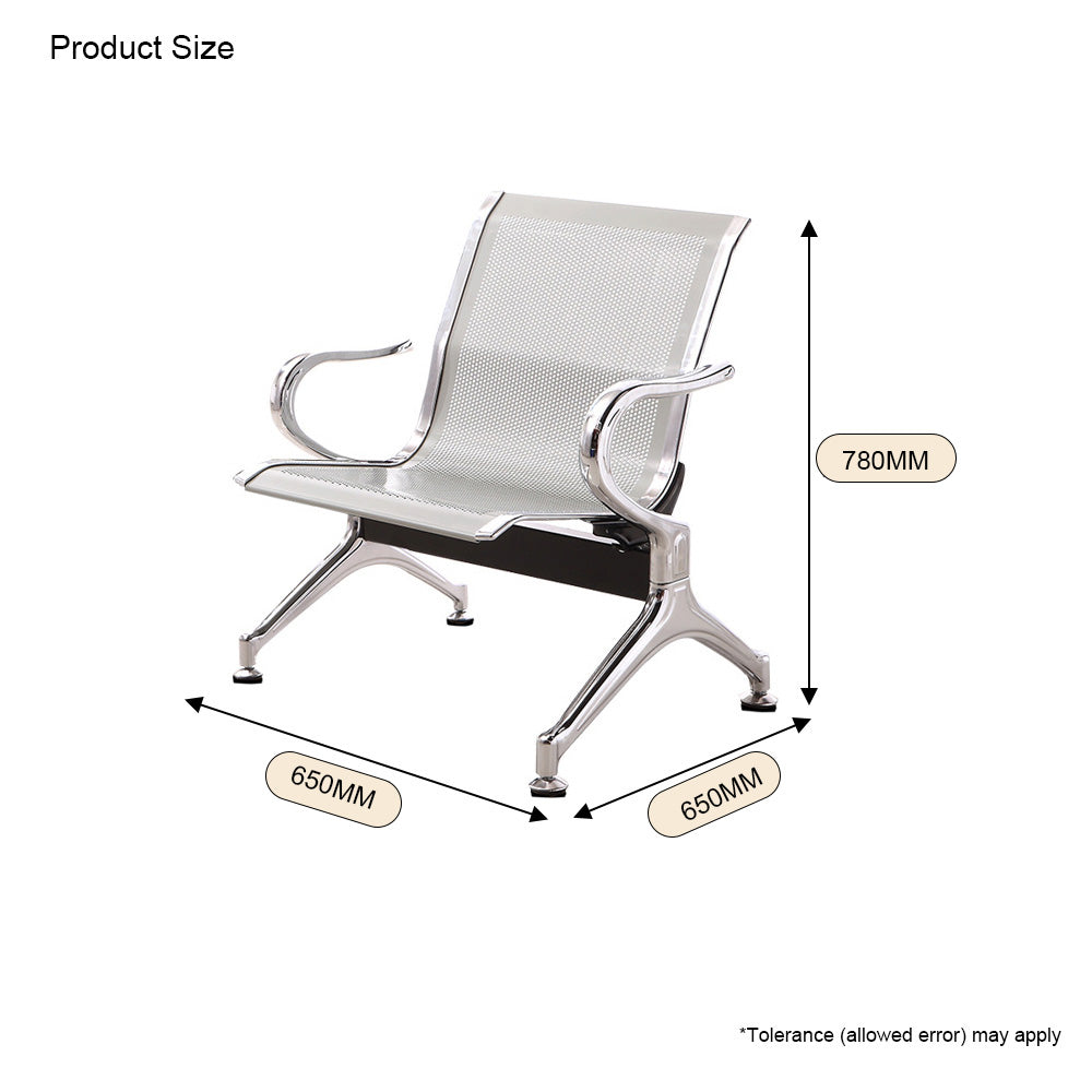 Homelements  Three-seater Row Chair/airport Chair/stainless Steel/hospital Waiting Chair/public Row Rest Chair