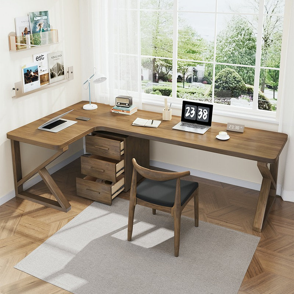All Solid Wood Computer Desktop Table Corner Desk Writing Desk Bedroom Workbench Study Table
